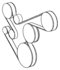 Chrysler 53010254AB BELT. Accessory Drive. Diagram 1
