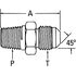 Aeroquip 2000-4-4B Adapter - Adaptor Brass MP x SAE M