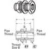 Weatherhead 1346 Hydraulic Hose Hydraulics Adapter - Air Brake Bulkhead Coupling - Female Thread