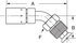 06905E-E45 by WEATHERHEAD - Eaton Weatherhead 069 E Series Crimp Hose Fittings Inverted Male Swivel 45 Tube Elbow