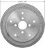 PDR0544 by BENDIX - Brake Drum - Rear, 8.66", Cast Iron, Natural, 5 Lug Holes, 5.5" Bolt Circle