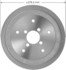 PDR0584 by BENDIX - Brake Drum - Rear, 8.66", Cast Iron, Natural, 5 Lug Holes, 5.5" Bolt Circle