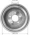 PDR0740 by BENDIX - Brake Drum - Cast Iron, 9.840 Inch Diameter, 5 Lug Holes