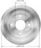 PDR0841 by BENDIX - Brake Drum - Cast Iron, 7.87 Inch Diameter, 4 Lug Holes