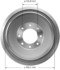 PDR0387 by BENDIX - Brake Drum - Rear, 13", Cast Iron, Natural, 8 Lug Holes, 6.5" Bolt Circle