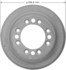Bendix PDR0550 Brake Drum Brake Drum - Rear, 12", Cast Iron, Natural, 8 Lug Holes, 6.5" Bolt Circle