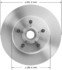 PRT1464 by BENDIX - Disc Brake Rotor - Global, Hat, Iron, Natural, Vented, 6 Bolt Holes, 11.86" O.D.