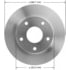 Bendix PRT1261 Disc Brake Rotor Disc Brake Rotor - Hydraulic, Flat, 6 Bolt Holes, 6.50" Bolt Circle, 12.80" O.D.