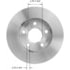PRT5158 by BENDIX - Disc Brake Rotor - Global, Hat, Iron, Natural, Vented, 8 Bolt Holes, 10.94" O.D.