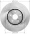 PRT5930 by BENDIX - Disc Brake Rotor - 11.81 In OD, 0.472 In Thickness, Iron, Smooth