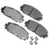 ACT1184 by AKEBONO - ProACT Ultra Premium Ceramic Disc Brake Pad Kit