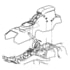 Chrysler 1BB041DVAB Center Console Base Center Console Base - Full Length, with Cup Holder, fits 2005-2006 Chrysler Sebring