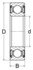 6016C3 by NTN - Ball Bearing - Radial/Deep Groove, Straight Bore, 80 mm I.D. and 125 mm O.D.