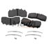 Mach G-MD1311H Drum Brake Shoe Lining ADB® Disc Brake Pad Set - 1311 FMSI, EX225H Model (Replaced By Euclid ED1311S)