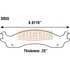 Euclid ED655M Disc Brake Pad Set Air Disc Brake - Disc Pad