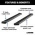 416088 by LUVERNE - SlimGrip 5" x 88" Black Aluminum Running Boards (No Brackets)