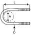 APUBR-9 by TRAILER PARTS PRO - 9/16 x 3 x 7 1/4 U-bolt Kit