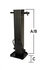 182701TC by REDNECK TRAILER - Landing Gear Leg - Bulldog 25K Tw" Cam Spring Loaded Sidewind Dropleg Jack 12.5" Lift