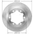 PRT5827 by BENDIX - Disc Brake Rotor - Iron, 13.70 Inch Diameter, 1.181 Inch Thick, Vented, Smooth