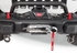 102222 by WARN - Mounts Behind Fairlead to Fill Gap In Factory Bumper; Powder Coated; Black; With License Plate Mounting Bracket and Stanchions For Winch Rope and Hook