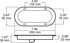 823R-22 by PETERSON LIGHTING - 820-22/823-22 Series Piranha&reg; LED 6" Oval Stop/Turn/Tail and Amber Park/Turn Light - Red Flange Mount