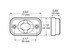 M398-BT2 by PETERSON LIGHTING - White Rectangular 6-LED Dome/Utility Light, 3.02" x 1.73", Bulk Pack