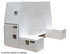 bp855548w by BUYERS PRODUCTS - Truck Tool Box - White, Steel, L-Pack, with Offset Floor