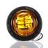 10075Y3 by TRUCK-LITE - 10 Series LED Clearance / Marker Light - High Profile, Yellow Round, 8 Diode, PC, Black PVC Grommet Mount, PL-10, .180 Bullet Terminal/Ring Terminal, 12V, Kit, Bulk