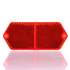 98001R by TRUCK-LITE - Reflector - 2 x 4" Oval, Red, 2 Screw or Adhesive Mount