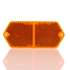 98002Y3 by TRUCK-LITE - Hexagon, Yellow, Reflector, 2 Screw Or Adhesive Mount, Bulk