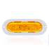 TL60272Y by TRUCK-LITE - Auxiliary Light - For 60 Series, LED, Yellow Oval, 26 Diode, Gray Flange Mount, Fit 'N Forget S.S., 12 Volt