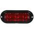 TL60559R by TRUCK-LITE - Brake / Tail / Turn Signal Light - For 60 Series, LED, Red Oval 8 Diode, With Back-Up, Black Flush Mount, Hardwired, 12 Volt
