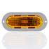 TL60291Y by TRUCK-LITE - Turn Signal / Side Marker Light Assembly - For 60 Series, LED, Yellow Oval, 44 Diode, Gray Abs, Flange Mount, 12 Volt, Fit 'N Forget S.S.