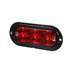 TL60552R by TRUCK-LITE - Brake / Tail / Turn Signal Light - 60 Series LED, Red/Clear, Oval, 8 Diode