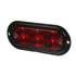 TL60559R by TRUCK-LITE - Brake / Tail / Turn Signal Light - For 60 Series, LED, Red Oval 8 Diode, With Back-Up, Black Flush Mount, Hardwired, 12 Volt