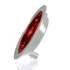 TL44222R by TRUCK-LITE - Brake / Tail / Turn Signal Light - For Super 44, LED, Red, Round, 42 Diode, Gray Flange Mount, 12 Volt