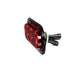 TL60554R by TRUCK-LITE - 60 Series, LED, Red/Clear Oval 8 Diode Stop/Turn/Tail & Back - Up, Black Surface Mount, Hardwired, Fit 'N Forget S.S., 12V