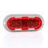 TL60252R by TRUCK-LITE - Brake / Tail / Turn Signal Light - For 60 Series, LED, Red, Oval, 26 Diode, Gray Flange Mount, 12 Volt