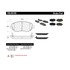 106.06190 by CENTRIC - Posi Quiet Extended Wear Brake Pads with Shims and Hardware