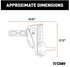 45949 by CURT MANUFACTURING - Rebellion XD Adjustable Cushion Hitch Ball Mount (2" Shank, 15,000 lbs.)