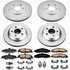 CRK1548 by POWERSTOP BRAKES - Genuine Geomet® Coated Rotor and Low-Dust, Ceramic Brake Pad Kit