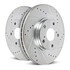 EBR822XPR by POWERSTOP BRAKES - Evolution® Disc Brake Rotor - Performance, Drilled, Slotted and Plated