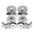 K15220DK by POWERSTOP BRAKES - Z23 Daily Driver Carbon-Ceramic Pads, Drilled + Slotted Rotors, Drum + Shoe Kit