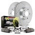 K291226 by POWERSTOP BRAKES - Z26 Street Performance Ceramic Brake Pad and Drilled & Slotted Rotor Kit