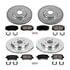 K5515 by POWERSTOP BRAKES - Z23 Daily Driver Carbon-Fiber Ceramic Brake Pad and Drilled & Slotted Rotor Kit