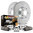 K587536 by POWERSTOP BRAKES - Z36 Truck and SUV Carbon-Fiber Ceramic Brake Pad and Drilled & Slotted Rotor Kit