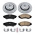 K5893 by POWERSTOP BRAKES - Z23 Daily Driver Carbon-Fiber Ceramic Brake Pad and Drilled & Slotted Rotor Kit