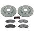 K5959 by POWERSTOP BRAKES - Z23 Daily Driver Carbon-Fiber Ceramic Brake Pad and Drilled & Slotted Rotor Kit