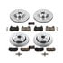 K7226 by POWERSTOP BRAKES - Z23 Daily Driver Carbon-Fiber Ceramic Brake Pad and Drilled & Slotted Rotor Kit