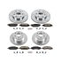 PowerStop Brakes K7225 Disc Brake Kit Z23 Daily Driver Carbon-Fiber Ceramic Brake Pad and Drilled & Slotted Rotor Kit